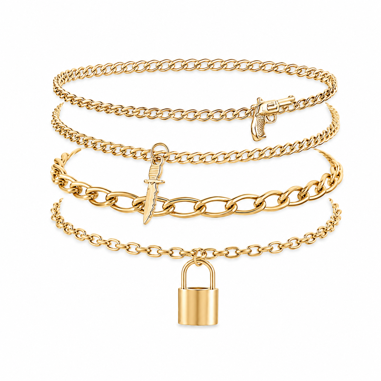 Luxury Gold Layered Anklet Set