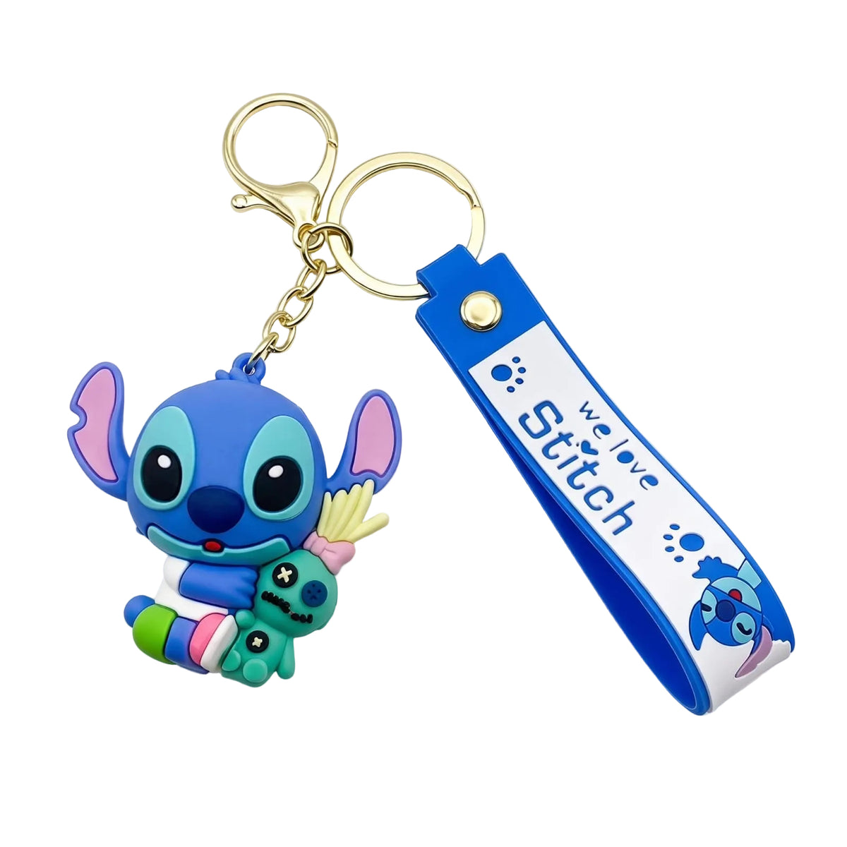 Stitch-themed character keychain
