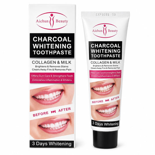 Aichun Beauty Charcoal Whitening Toothpaste – Deep Clean & Brightening Care