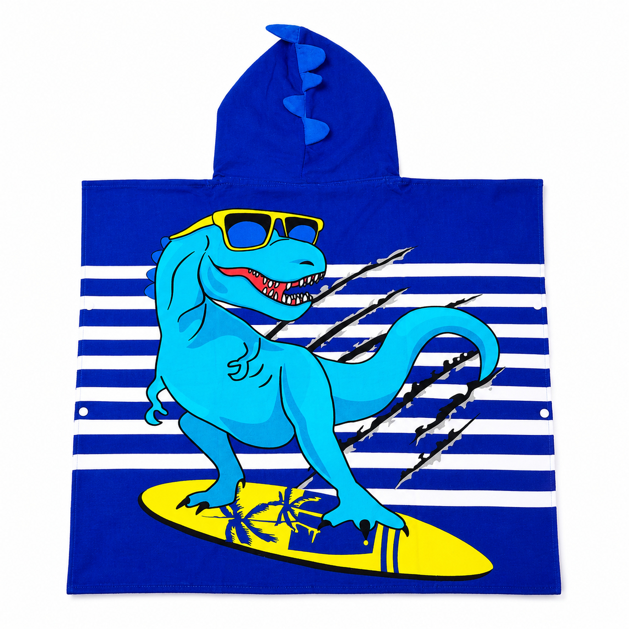 Kids Dinosaur Hooded Beach Poncho Towel – Soft Quick-Dry Swim Cover-Up