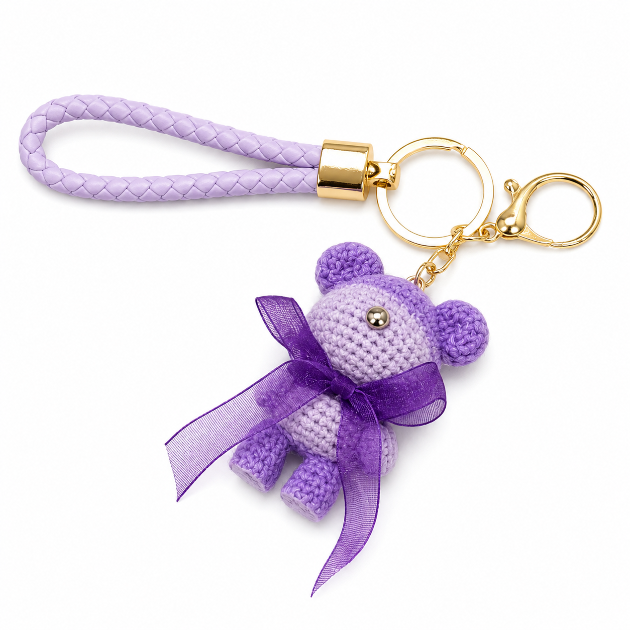 Cute Teddy Bear Keychain – Soft & Stylish Accessory