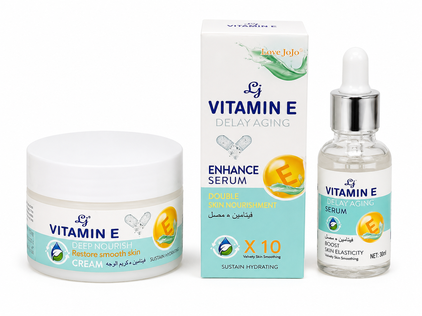Vitamin E Skincare Set – Face Serum & Nourishing Cream