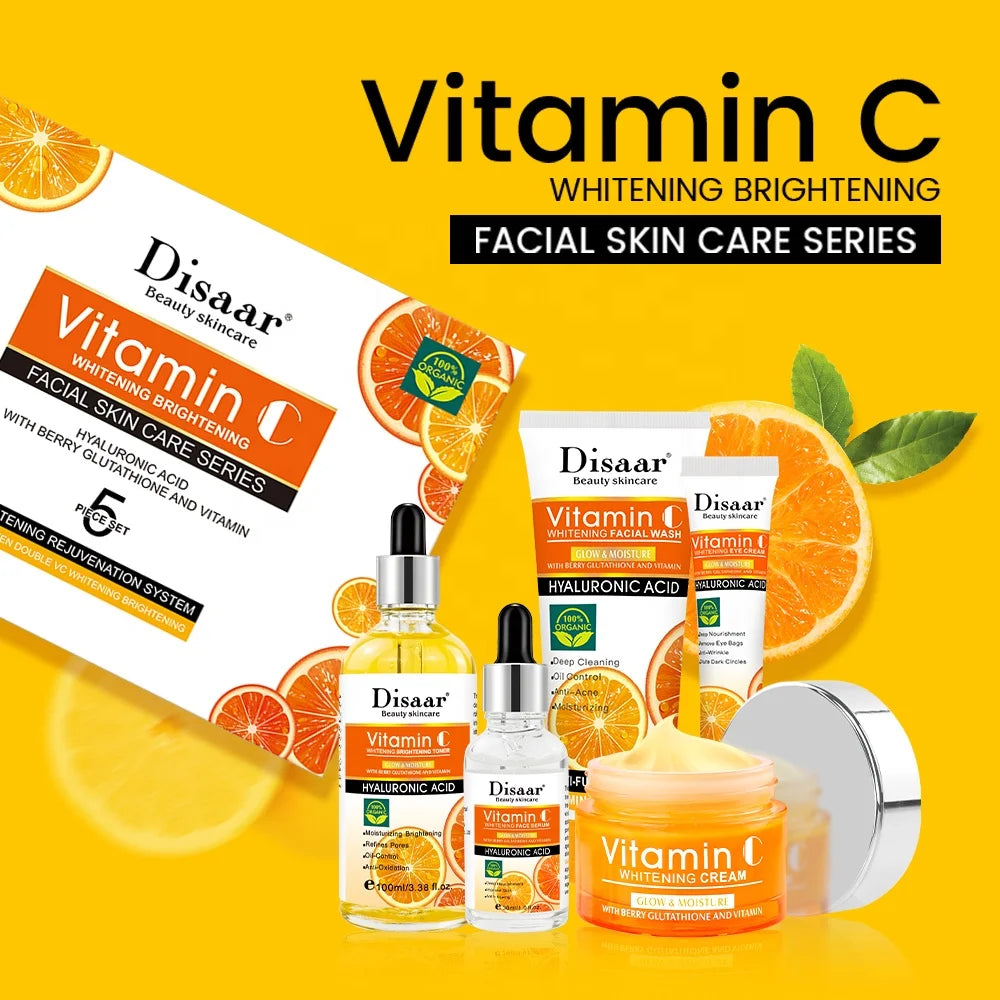 Disaar Beauty Skincare Vitamin c Set Whitening Cream Anti Aging Travel Skin Care Sets for Women