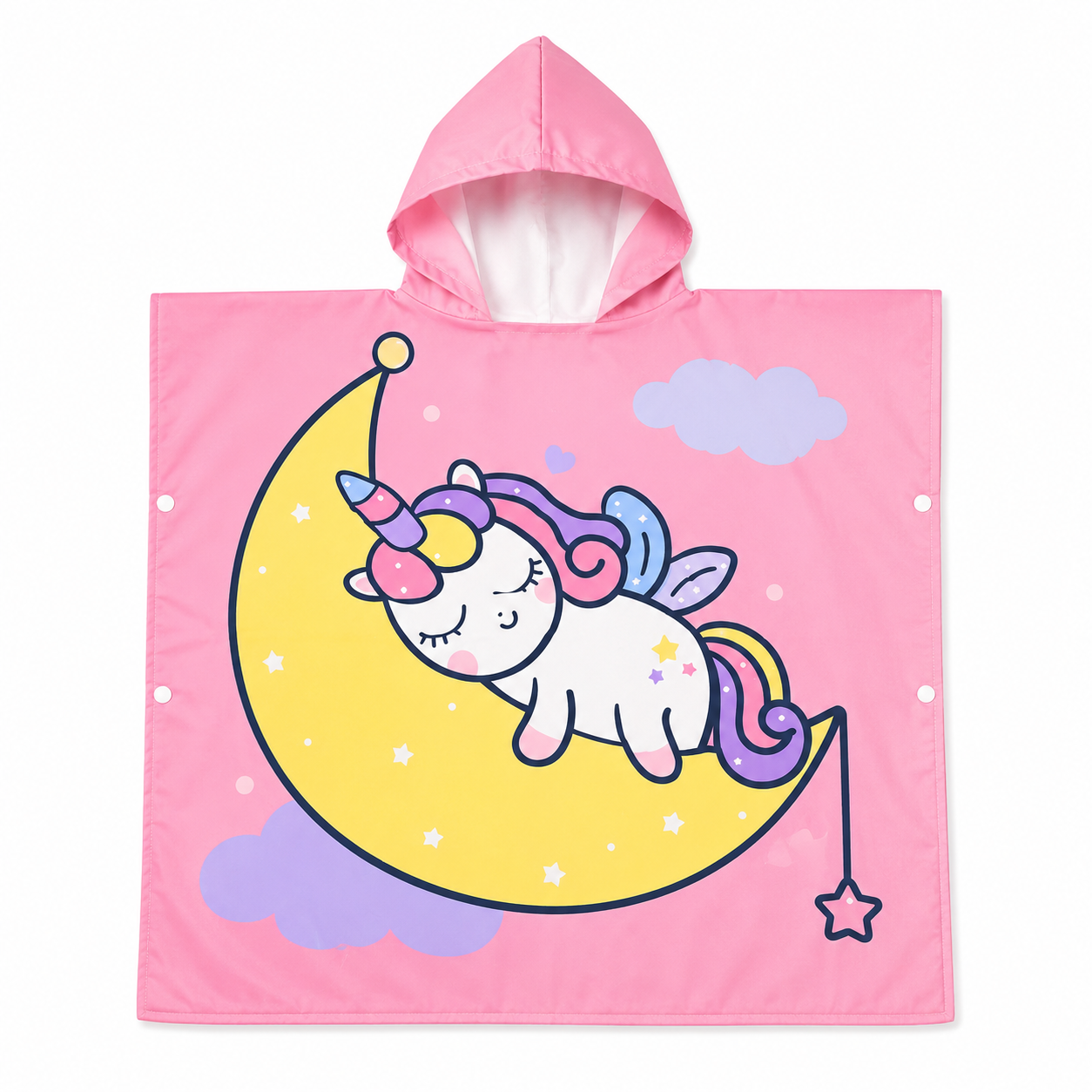Kids Unicorn Hooded Beach Poncho Towel – Soft Quick-Dry Swim Cover-Up