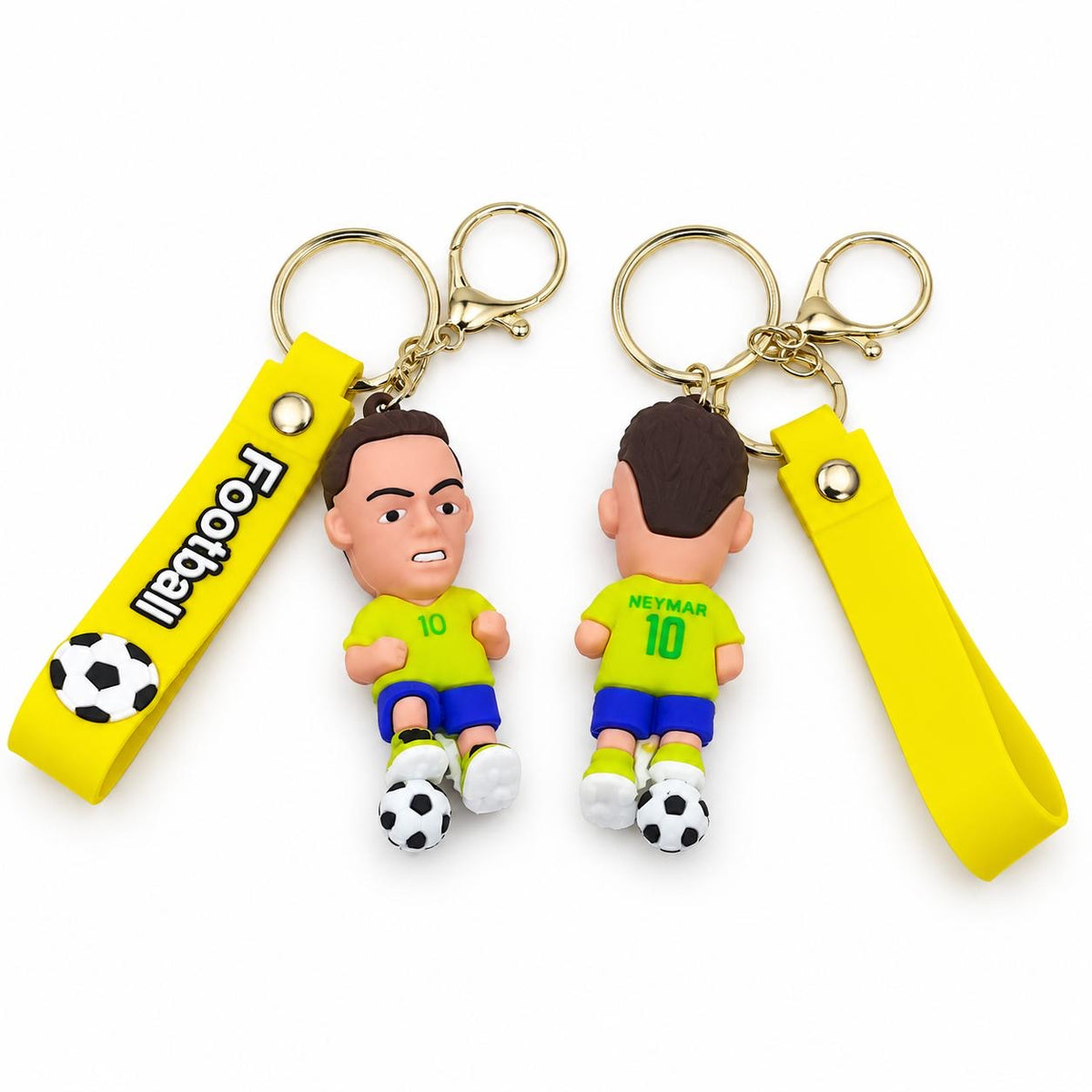 Football Player Keychain with Wrist Strap