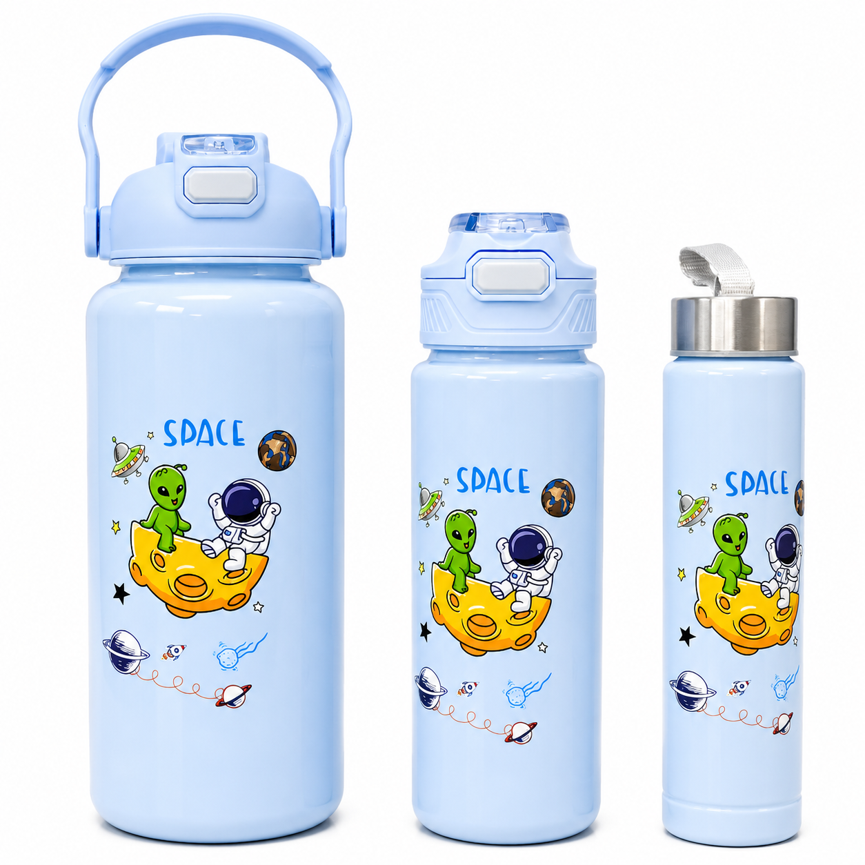 Kids Water Bottle Set– “Space” Collection