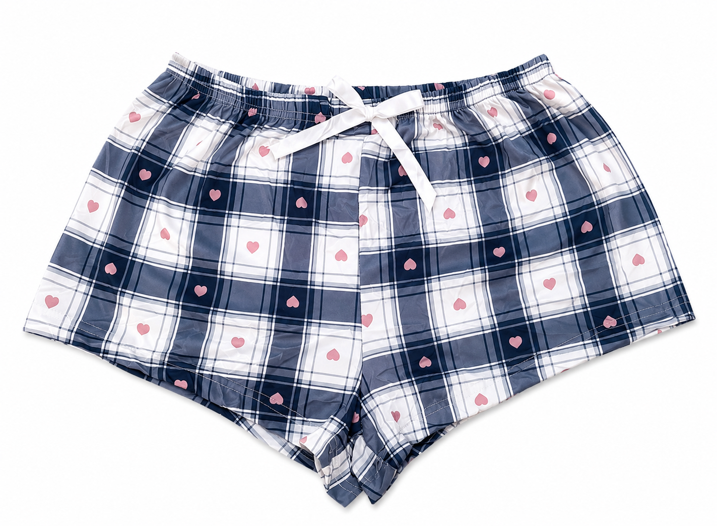 💙 Heart Plaid Lounge Shorts
