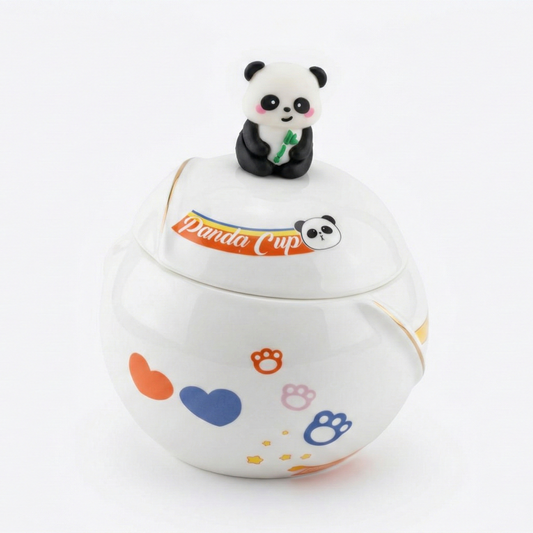 Adorable 3D Panda Ceramic Mug with Lid