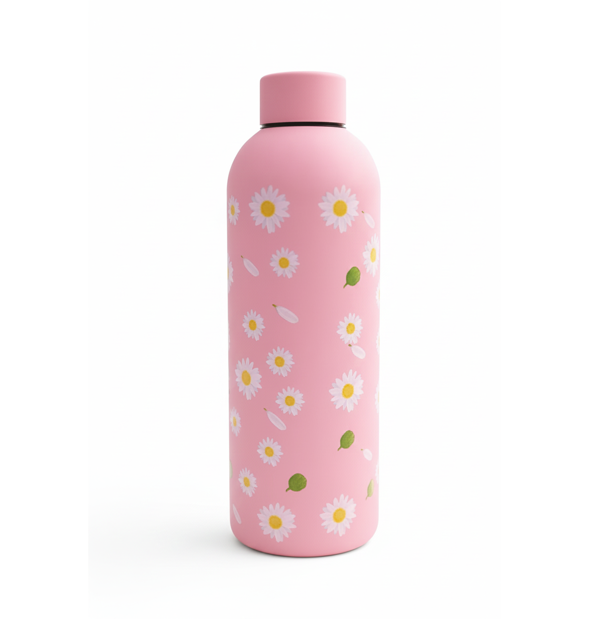 Daisy Pattern Stainless Steel Water Bottle