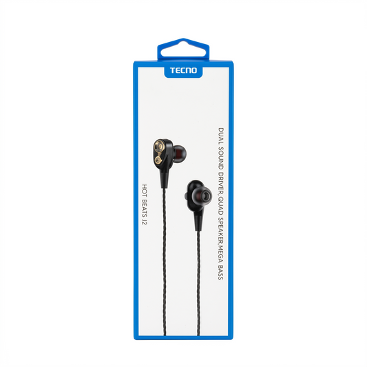 TECNO Hot Beats J2 Wired Earphones