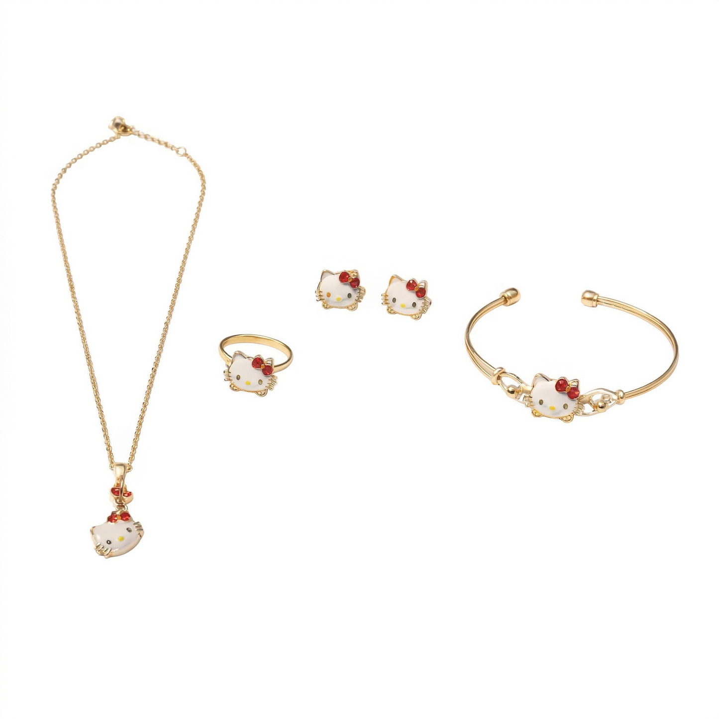 Hello Kitty Gold-Tone Jewelry Set
