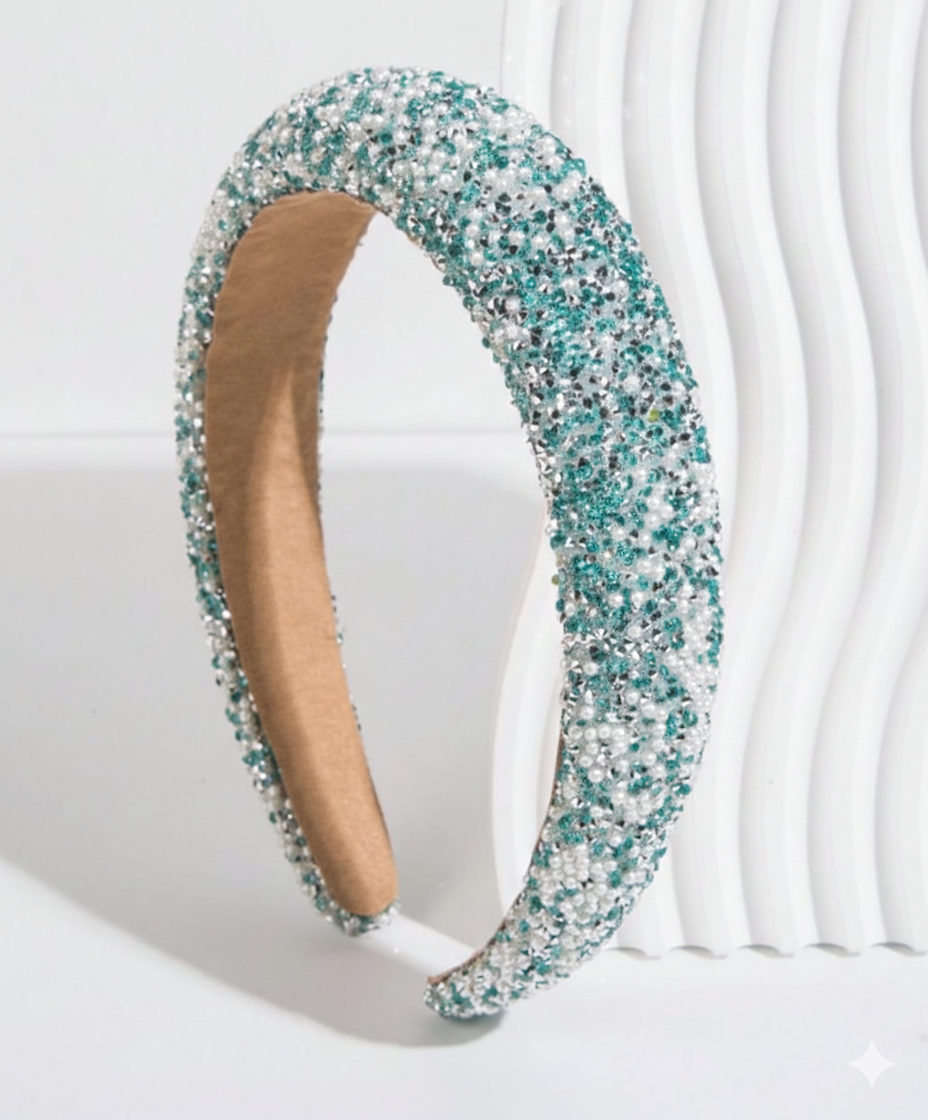 Sparkling Beaded Padded Headbands