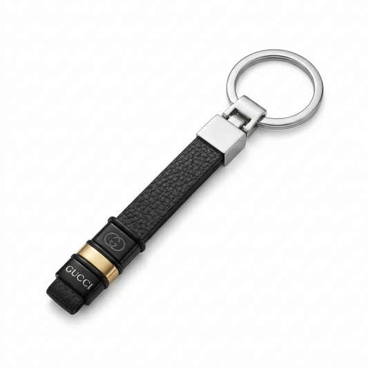 Premium Leather Logo Keychain