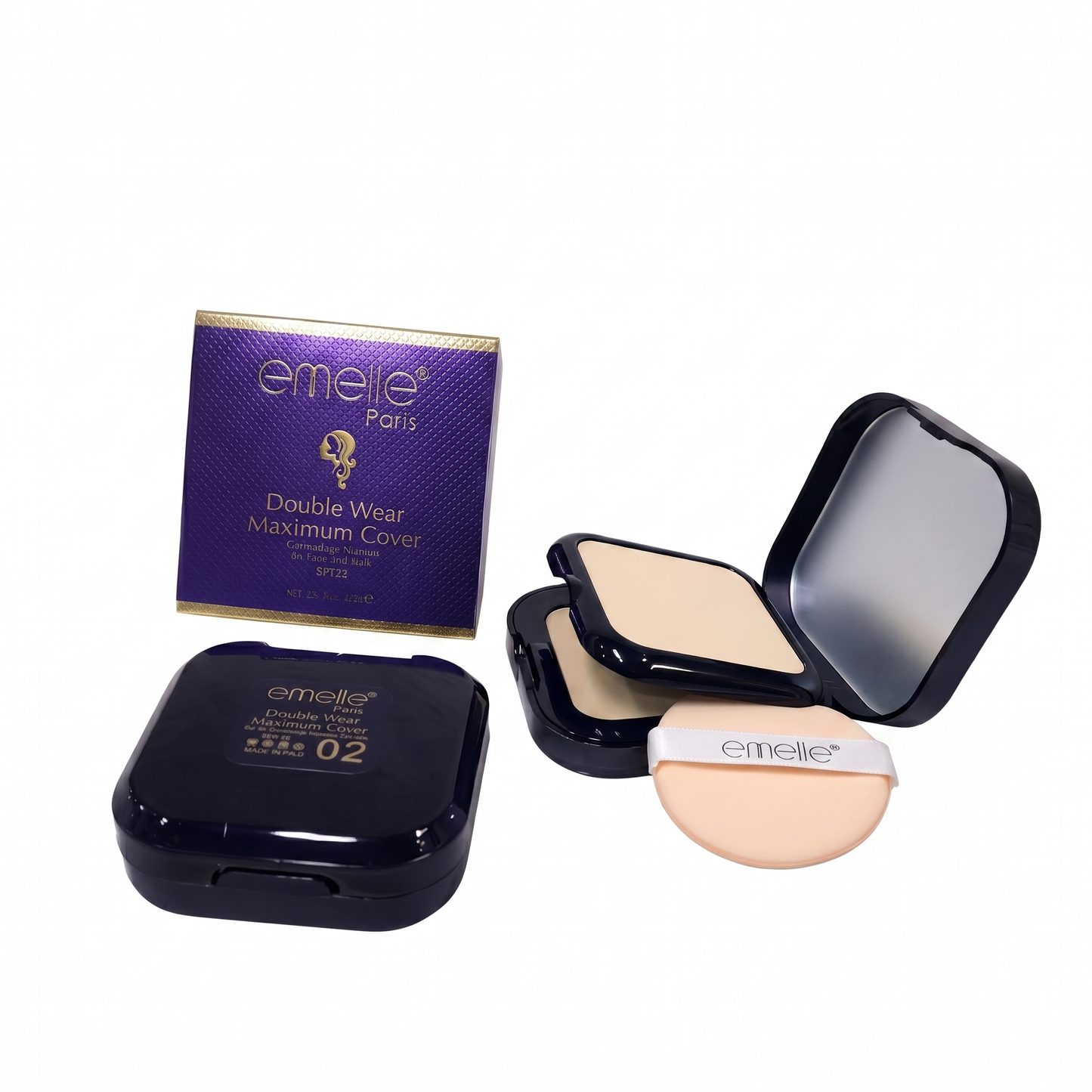Emelie Paris Double Wear Maximum Cover Powder