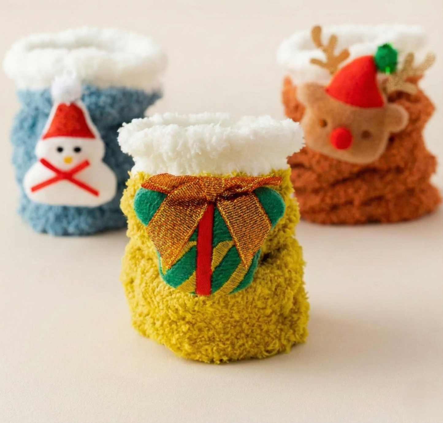 Cozy 3D Festive Fleece Socks – Ultimate Winter Comfort