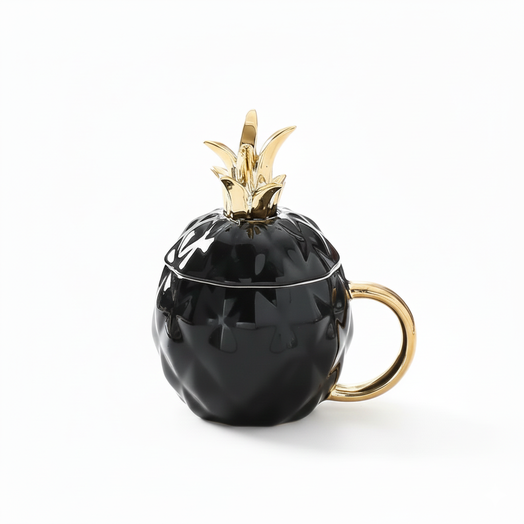 Luxurious Pineapple Ceramic Mug Set