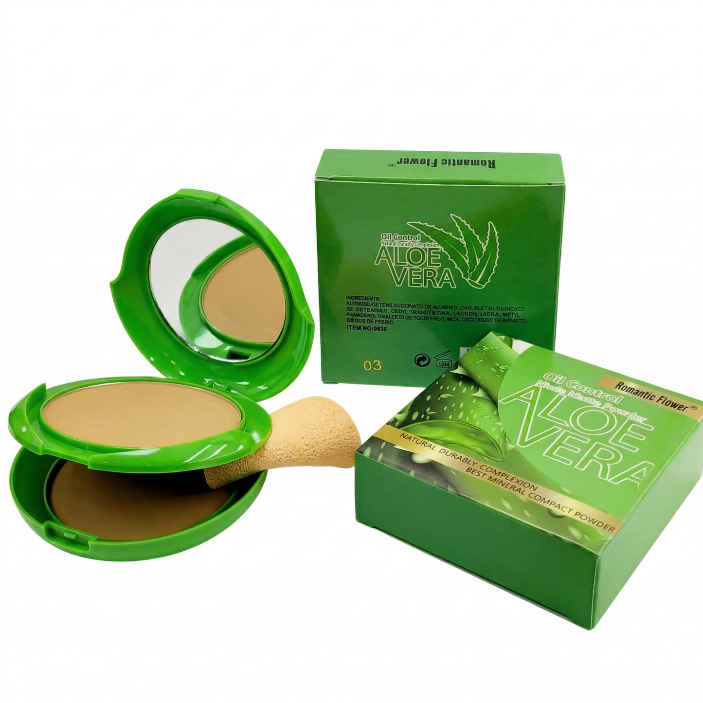 Romantic Flower Aloe Vera Oil Control Nude Matte Powder