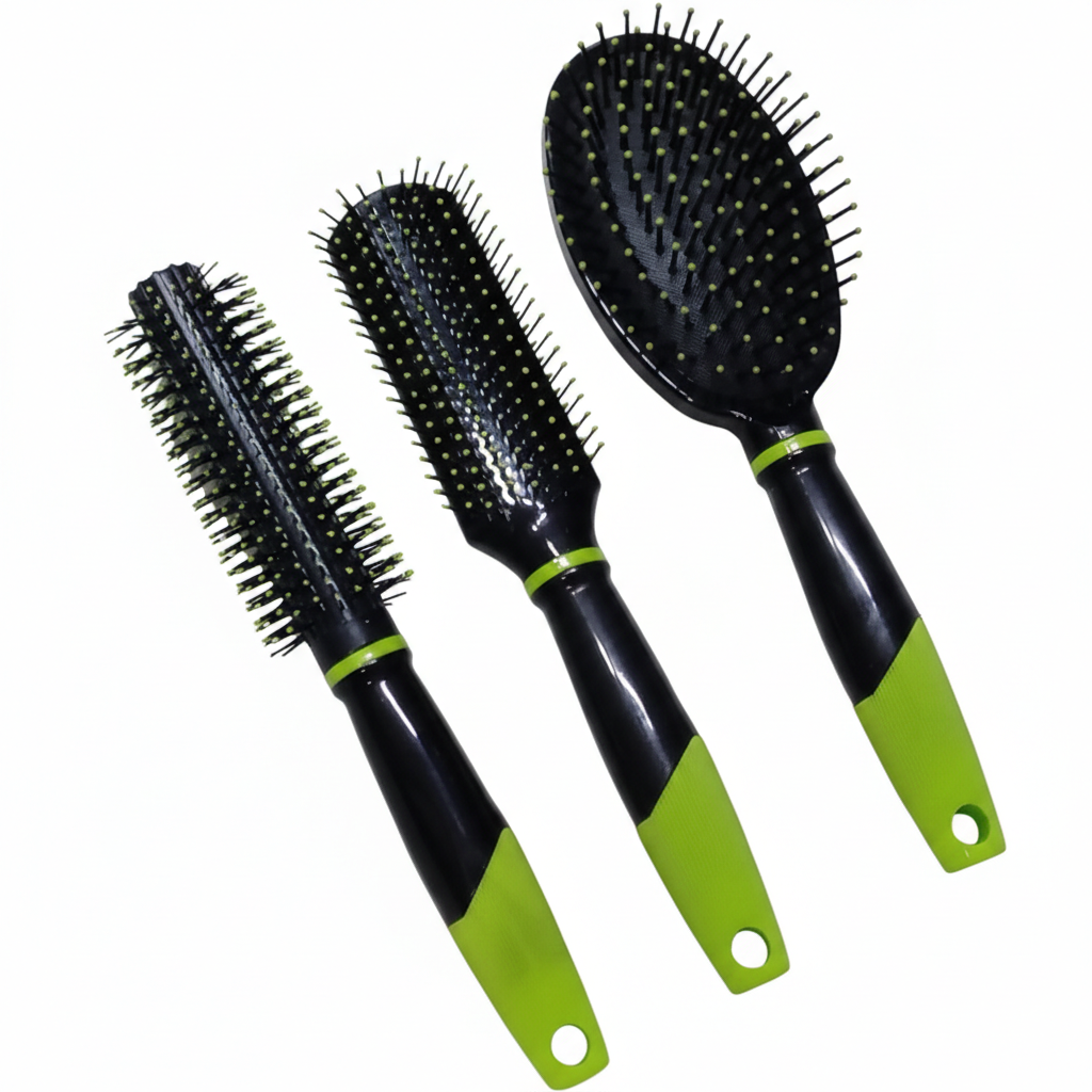 Professional 3-Piece Essential Hair Brush Set