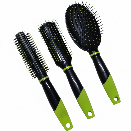 Professional 3-Piece Essential Hair Brush Set