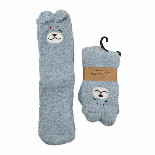 Plush Animal-Themed Winter Socks