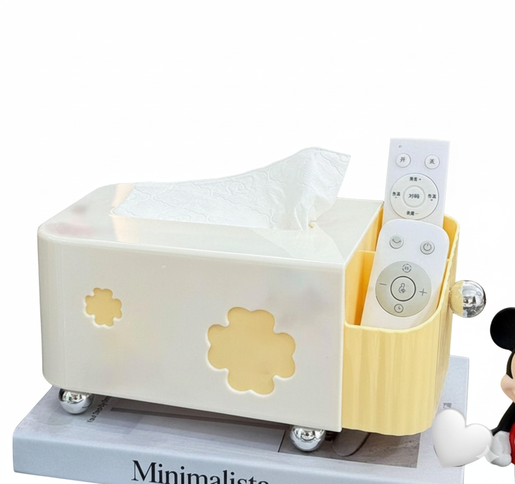 Stylish 2-in-1 Tissue Box & Organizer