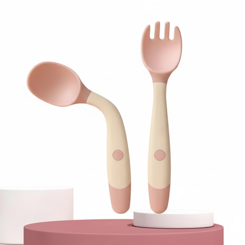 Ergonomic Toddler Self-Feeding Set