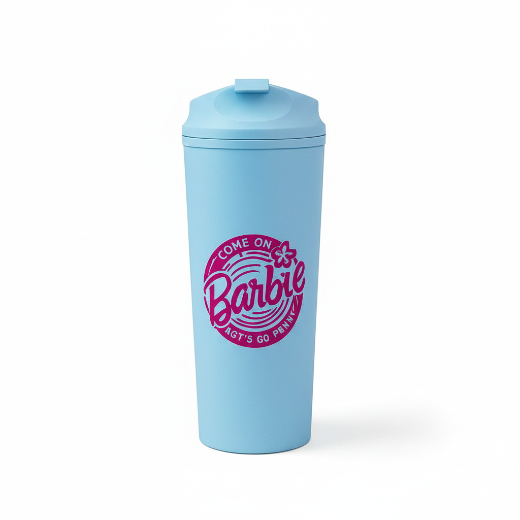 Barbie Reusable Travel Tumbler Set with Straws