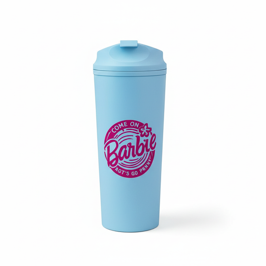 Barbie Reusable Travel Tumbler Set with Straws