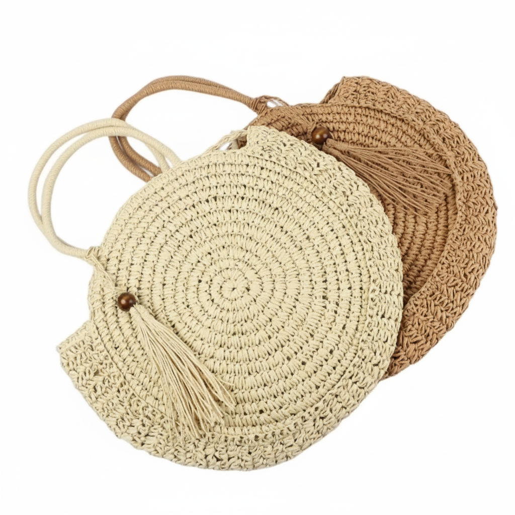 Premium Woven Straw Tote Bag