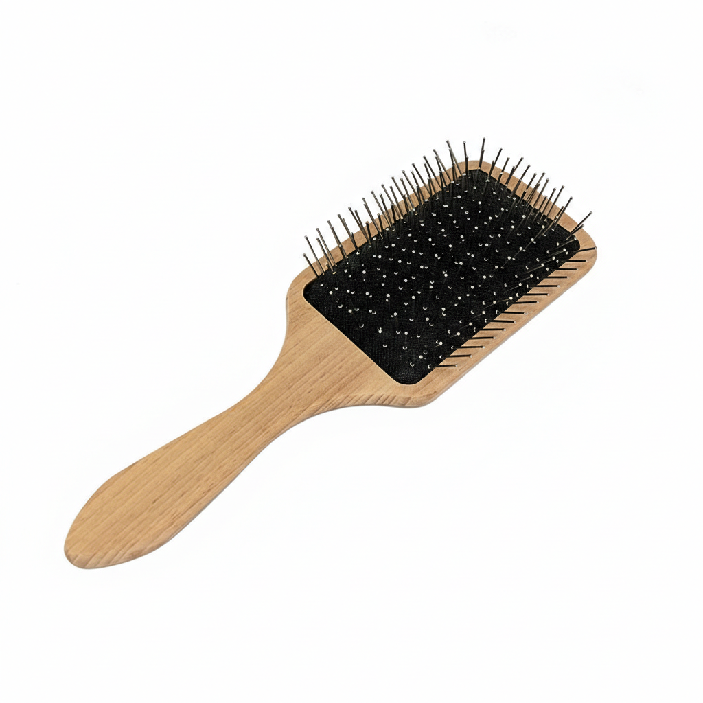Natural Wooden Paddle Hair Brush