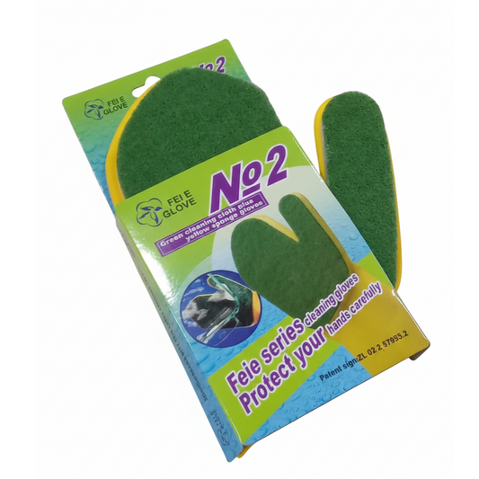 Fei E Glove No. 2 | Dual-Action Sponge Cleaning Mitts