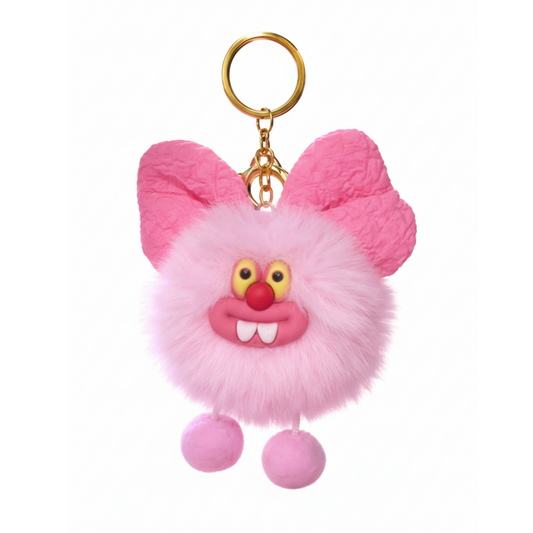 Fluffy Monster Charm Keychains
