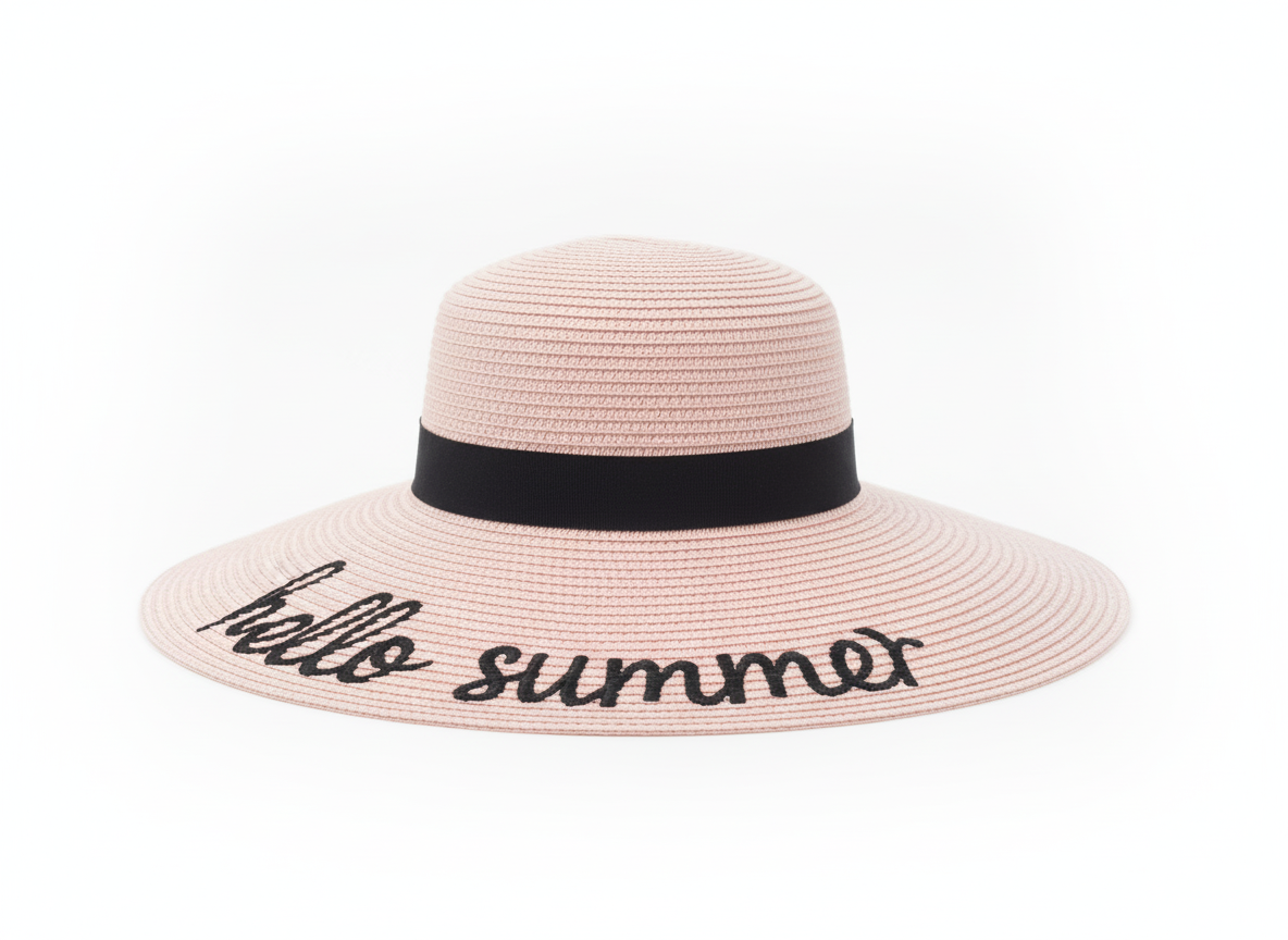 Wide Brim Straw Beach Hat