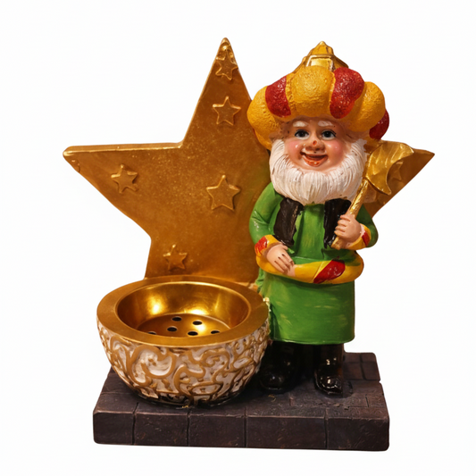 Elegant Star & Gnome Incense Burner