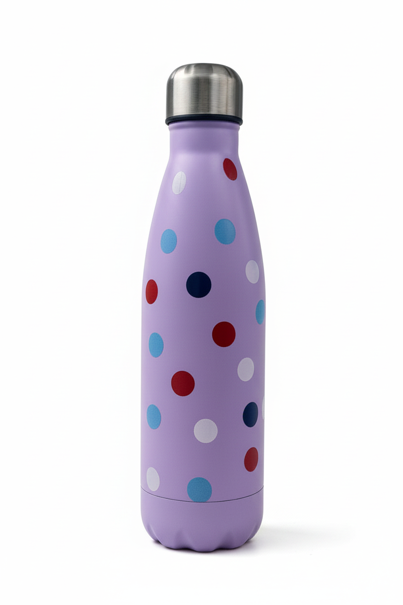 Polka Dot/Floral Stainless Steel Insulated Water Bottle