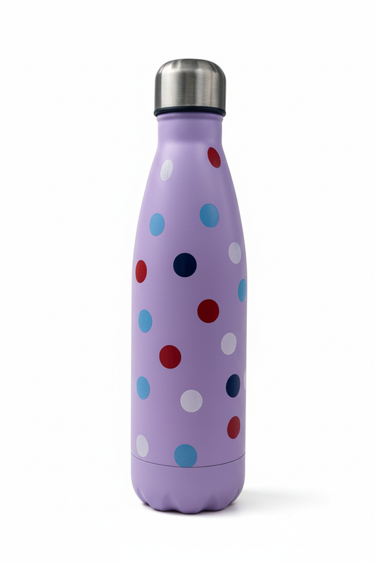 Polka Dot/Floral Stainless Steel Insulated Water Bottle