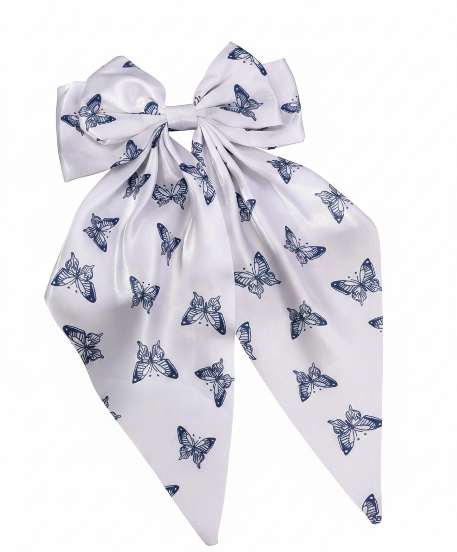 Ethereal Butterfly Satin Hair Bow