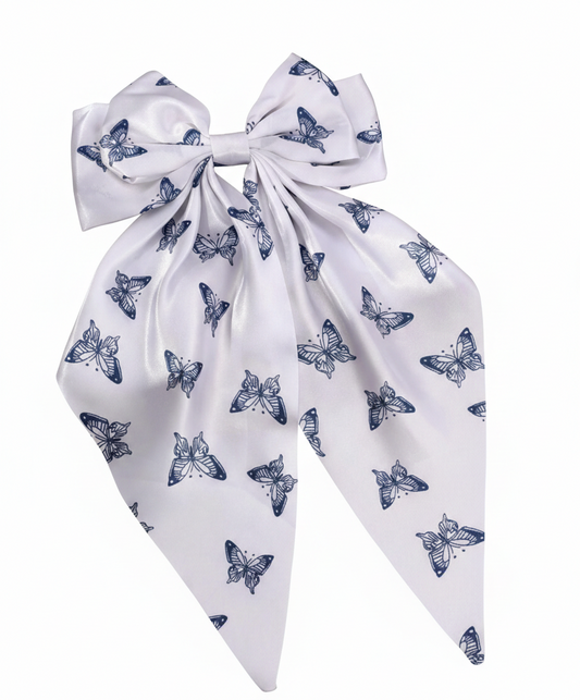 Ethereal Butterfly Satin Hair Bow
