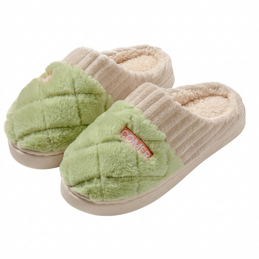 Cozy Quilted Plush Comfort Slippers