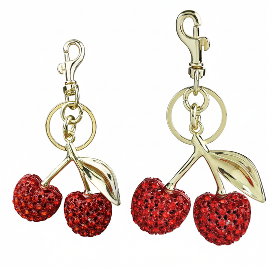 Sparkling Red Cherry Bag Charm