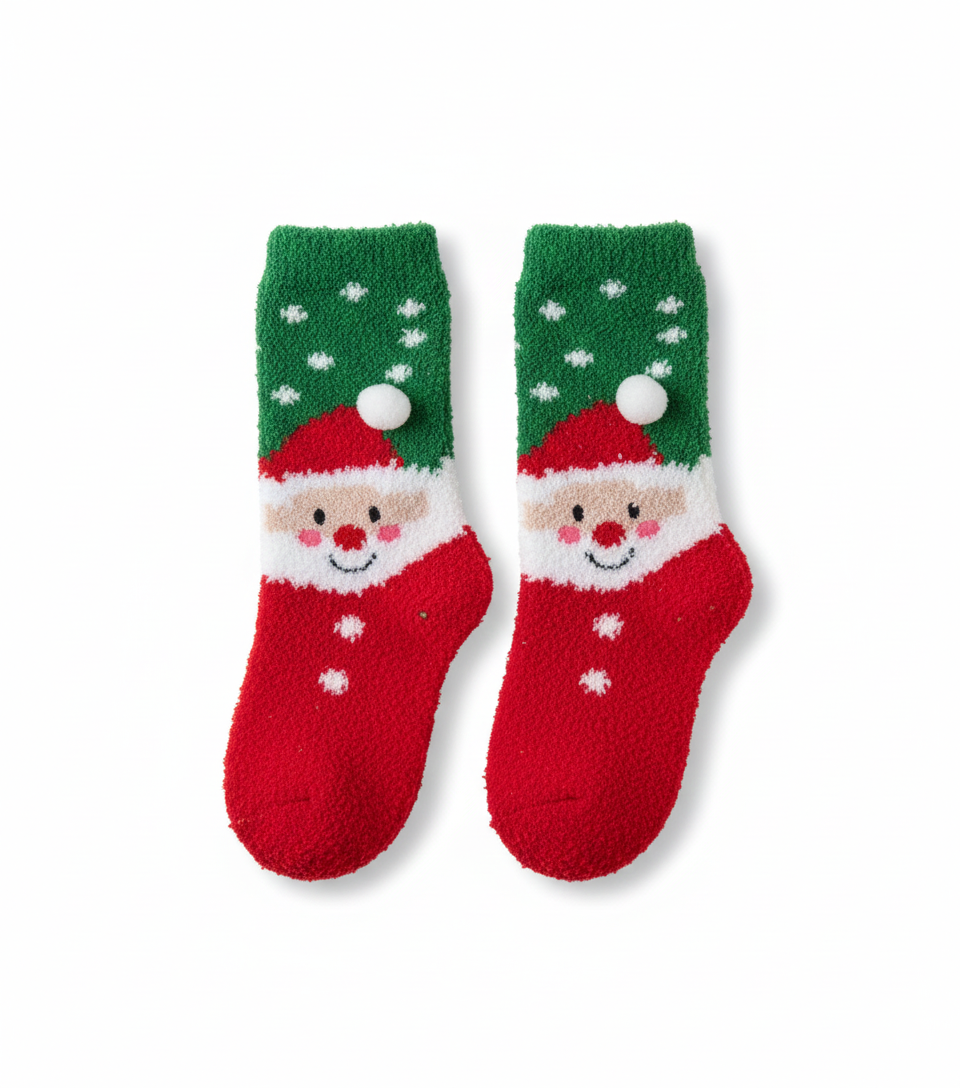 Adorable Polar Bear Fuzzy Socks