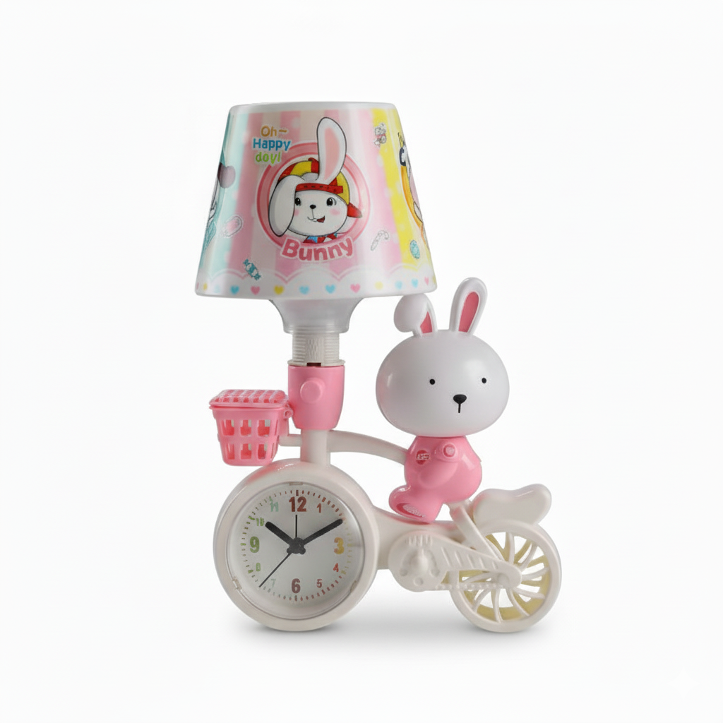Animal Bicycle Night Light with Alarm Clock