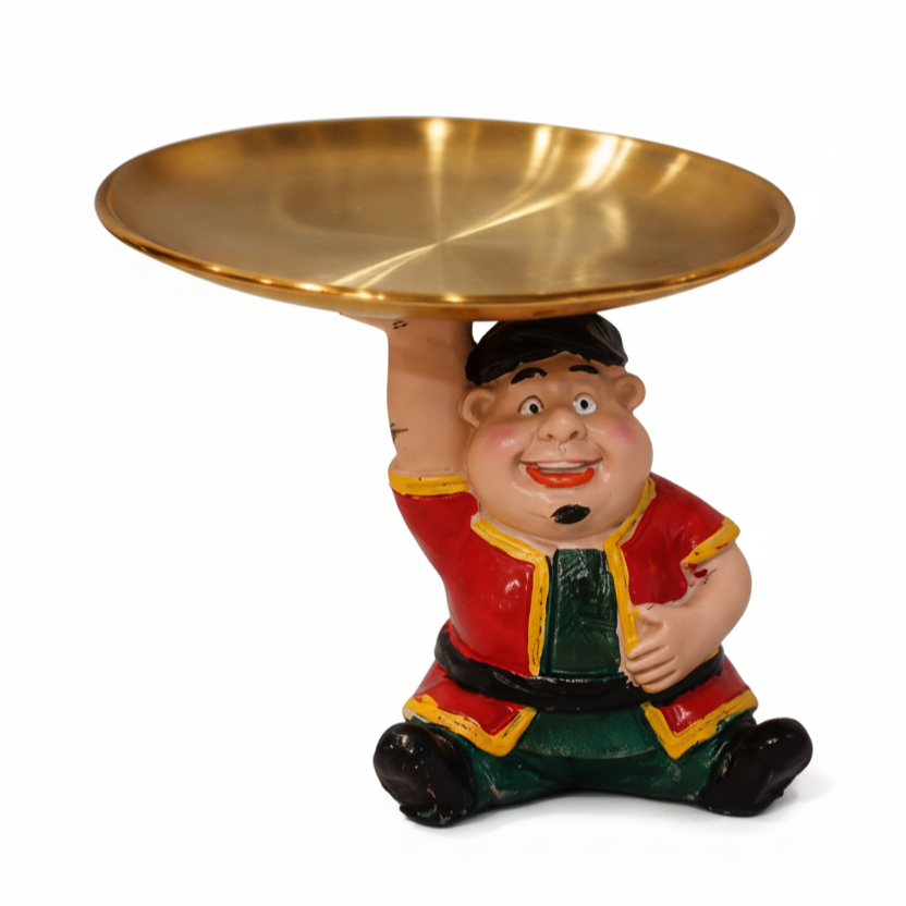 Gold-Tone Metal Serving Plate