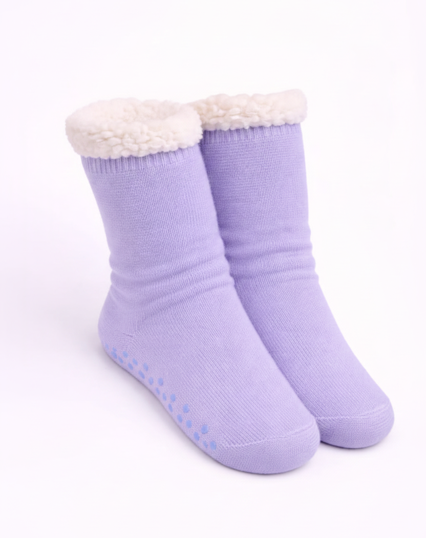 Ultra-Plush Sherpa-Lined Thermal Slipper Socks