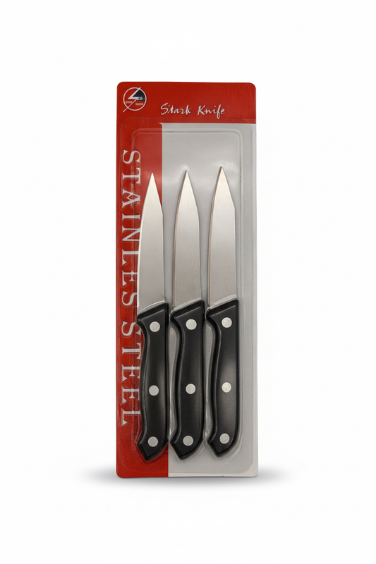 Stark Knife Stainless Steel Paring Knife Set (3-Piece)