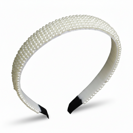 Elegant Multi-Row Pearl Encrusted Headband