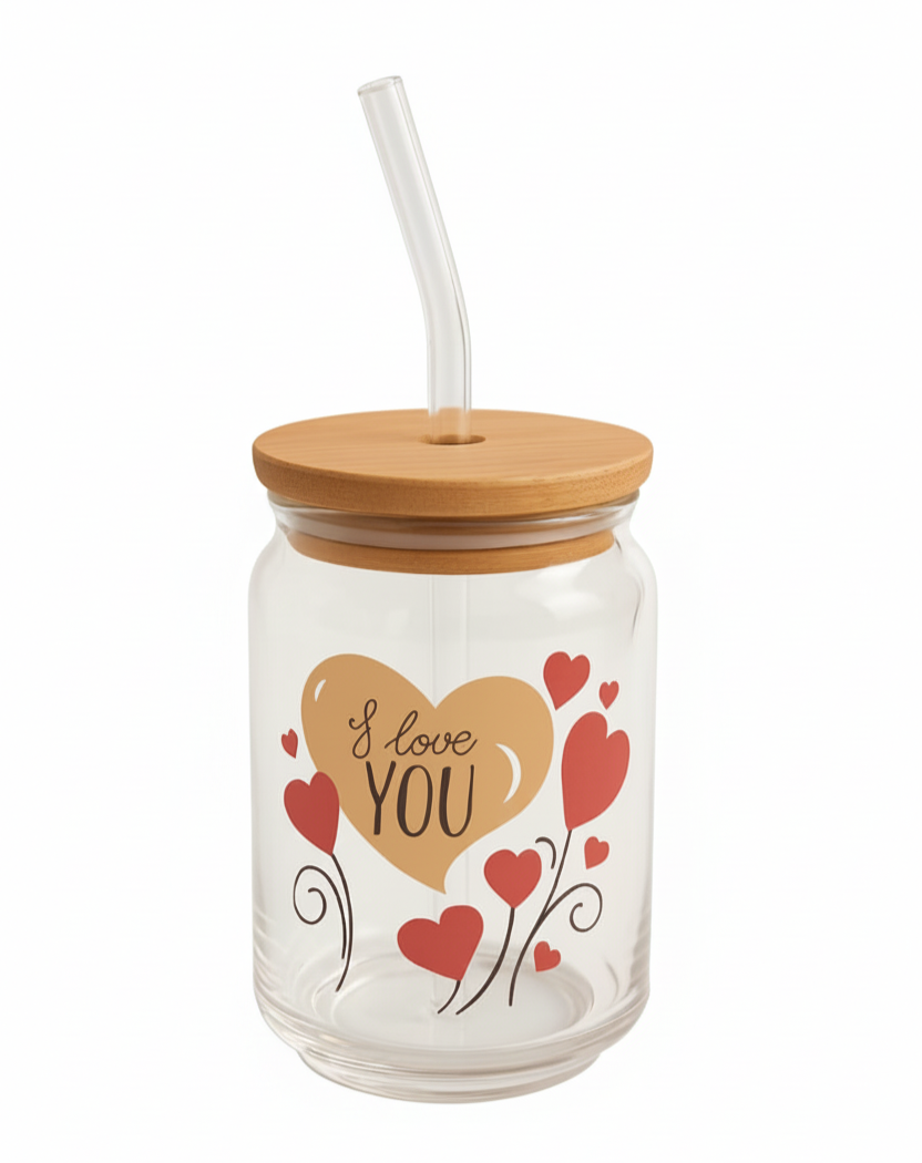 "I Love You" Glass Can Tumbler Collection
