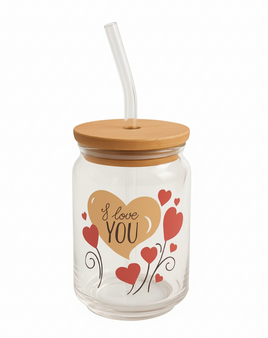 "I Love You" Glass Can Tumbler Collection