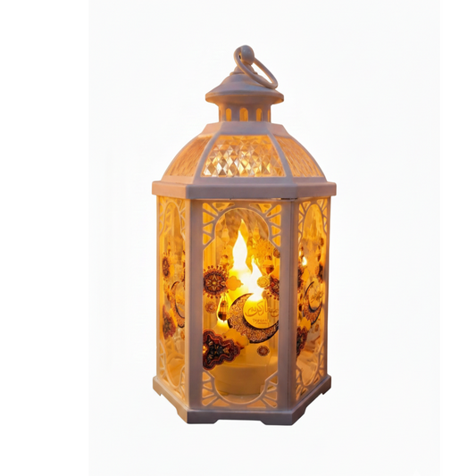 Ornate Ramadan Lantern with Warm LED Glow