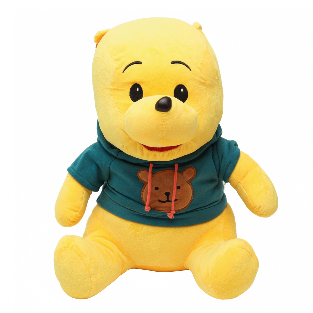 Classic Winnie the Bear Plush in Teal Hoodie - 40cm